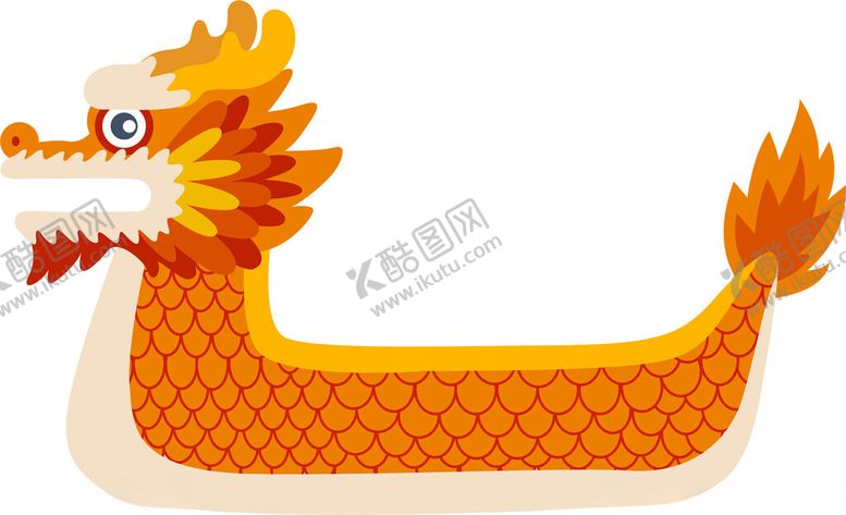 编号：83004505240909086776【酷图网】源文件下载-传统橙色龙舟造型展示