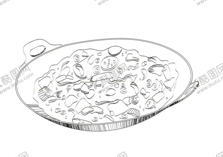 编号：42197804172139497364【酷图网】源文件下载-美食手绘线稿