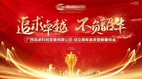 红色舞台年会背景