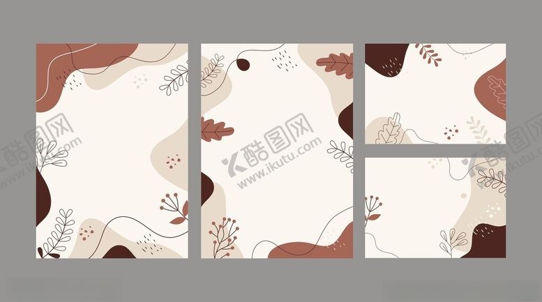 编号：58819611021629137428【酷图网】源文件下载-清新简约抽象花卉图案背景