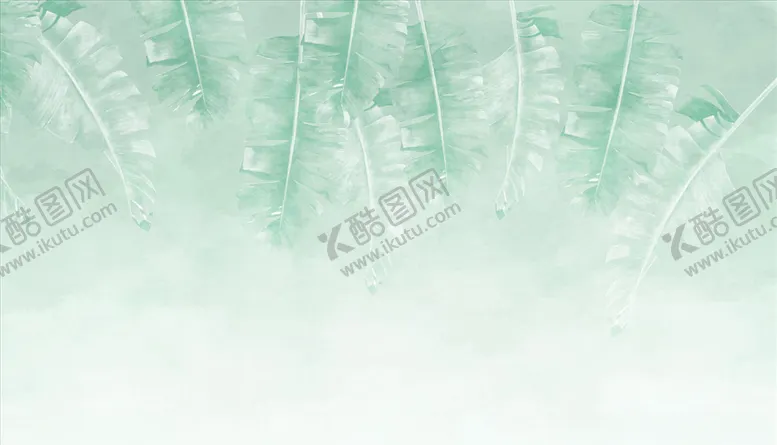 编号：46163704180058226948【酷图网】源文件下载-树叶芭蕉叶绿叶背景墙