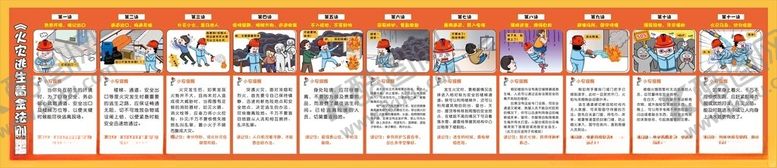 编号：52739611150140133344【酷图网】源文件下载-火灾逃生指南