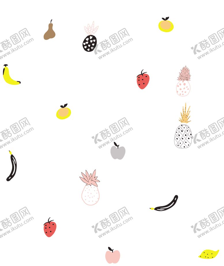 编号：10107209172252411418【酷图网】源文件下载-卡通水果