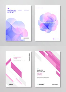 时尚几何画册封面