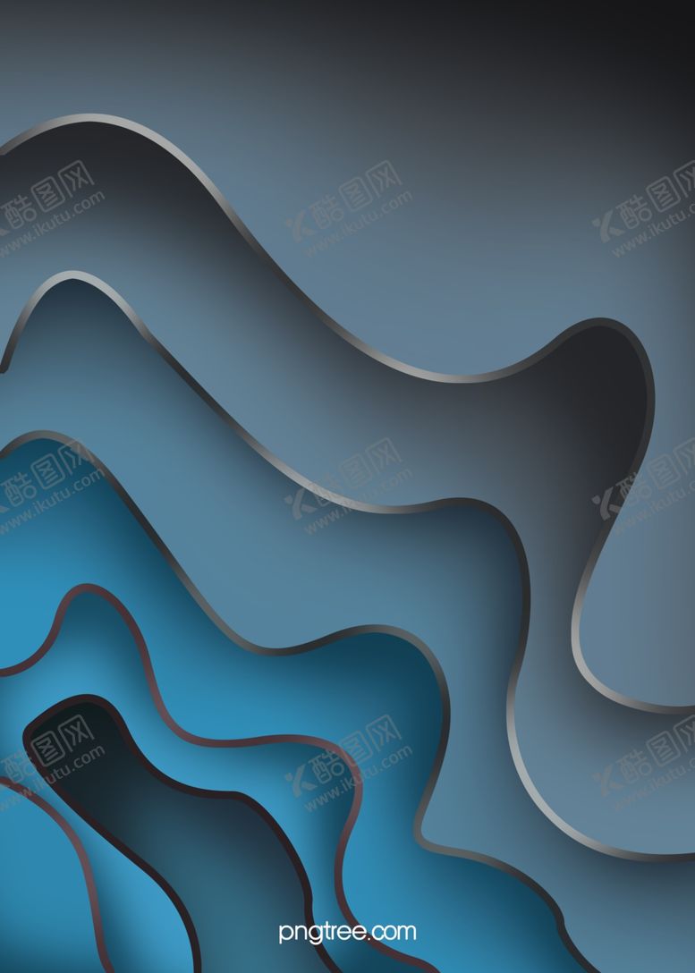 编号：82625806260907127538【酷图网】源文件下载-剪纸镶边蓝色渐变流线背景