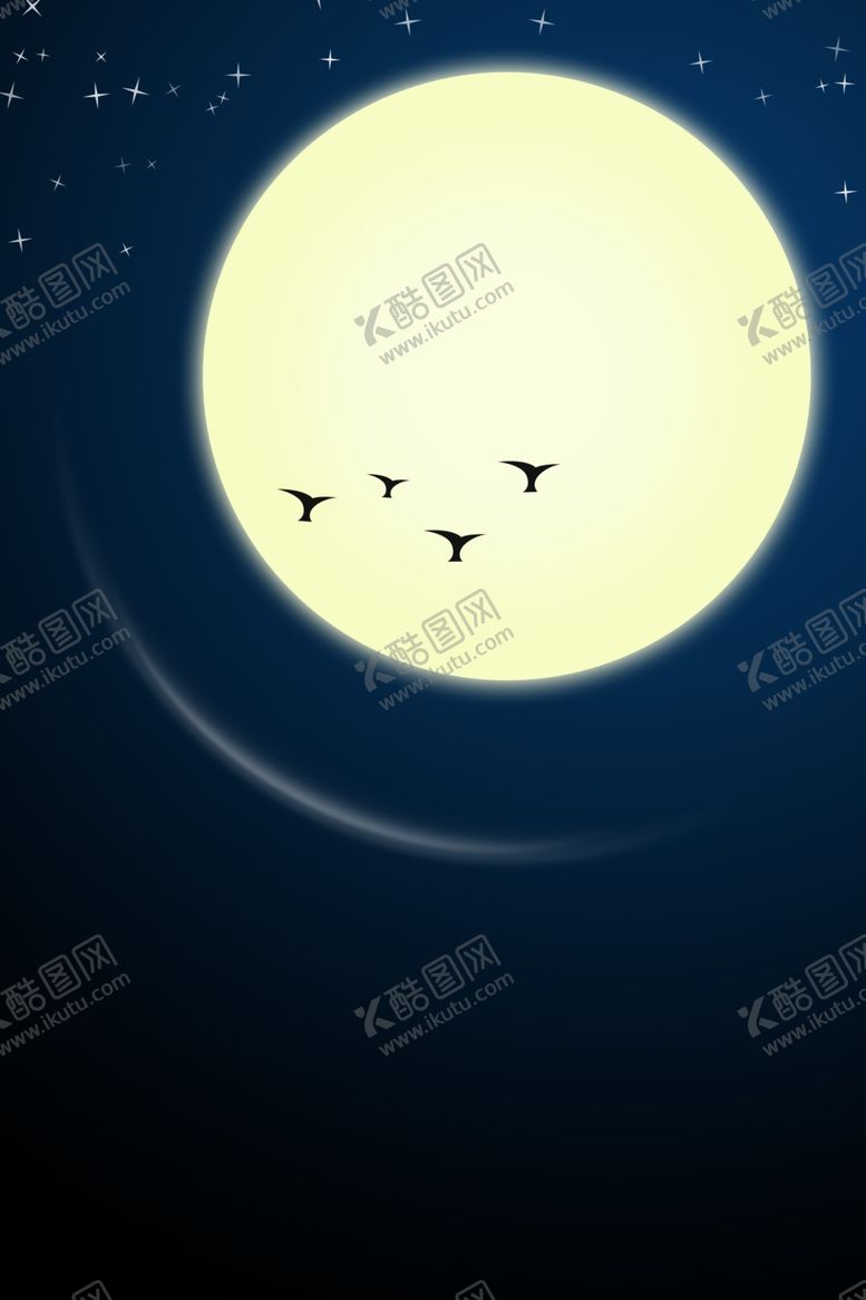 编号：50597705161113417655【酷图网】源文件下载-梦幻星空月亮背景