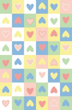 多彩心形图案背景