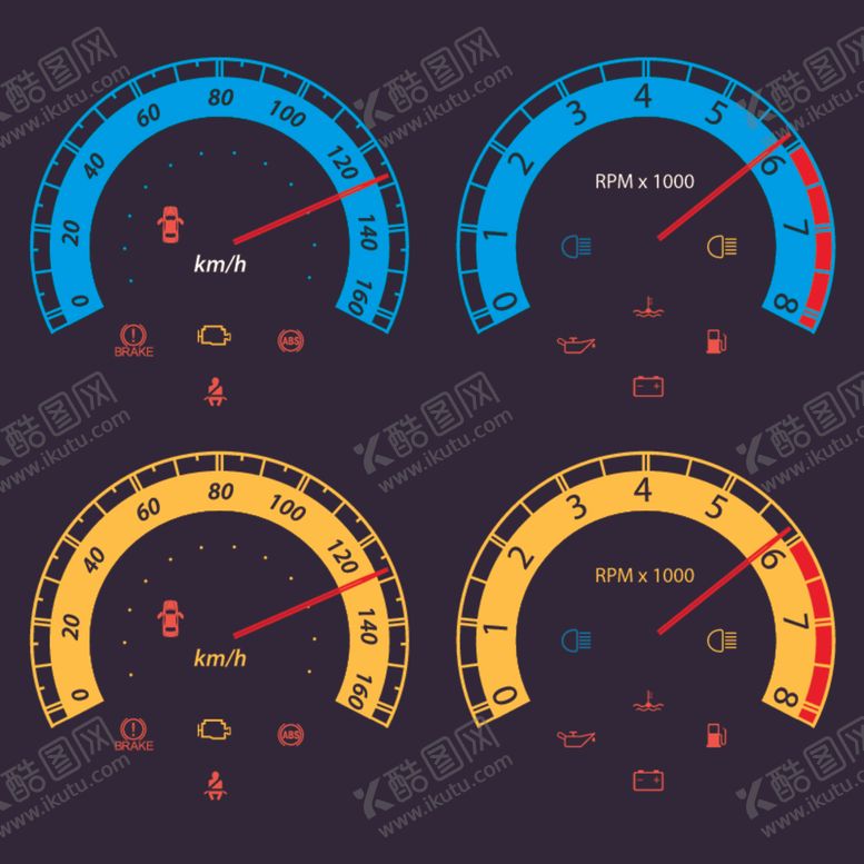 编号：40128909152116268476【酷图网】源文件下载-汽车仪表盘卡通创意时尚背景