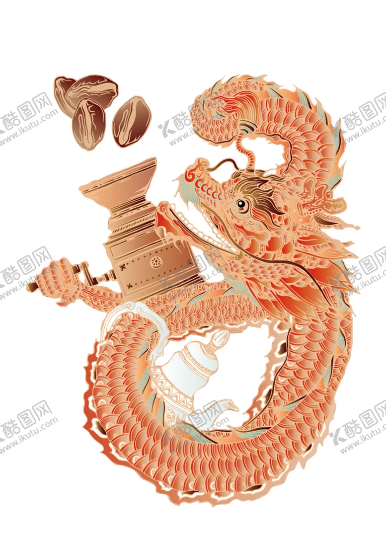 编号：42783610021108535702【酷图网】源文件下载-咖啡神龙