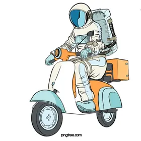 卡通航天宇航员宇宙手绘插画图片
