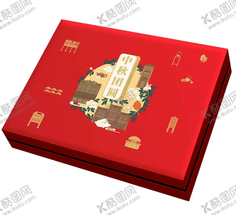 编号：39706210021321043928【酷图网】源文件下载-中秋月饼盒平面图