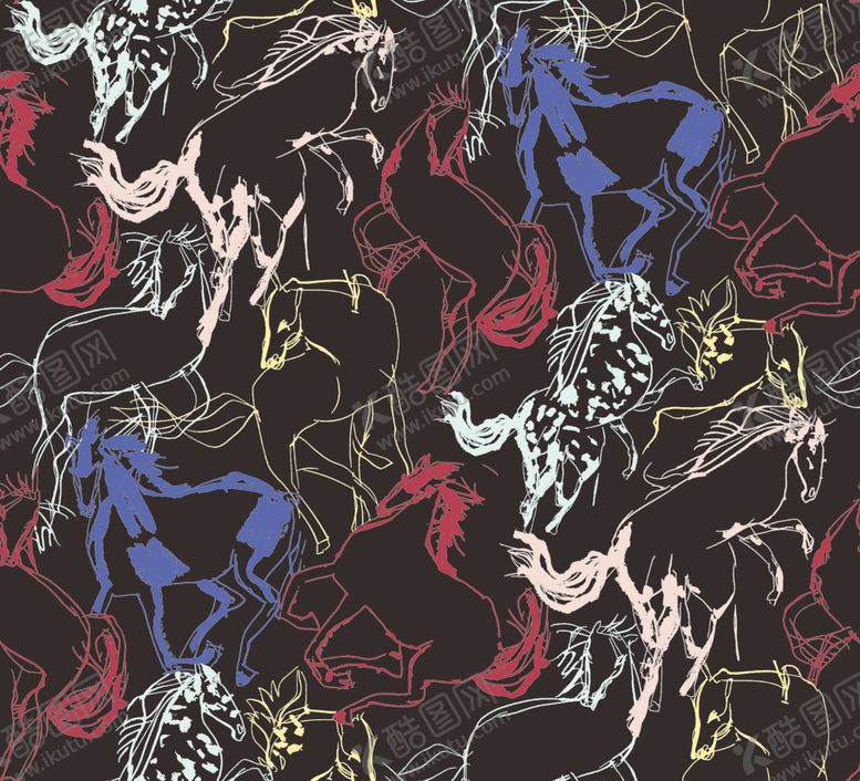 编号：10592909170324029272【酷图网】源文件下载-彩色骏马大牌