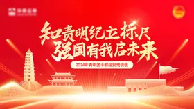 红色最佳青年先锋海报