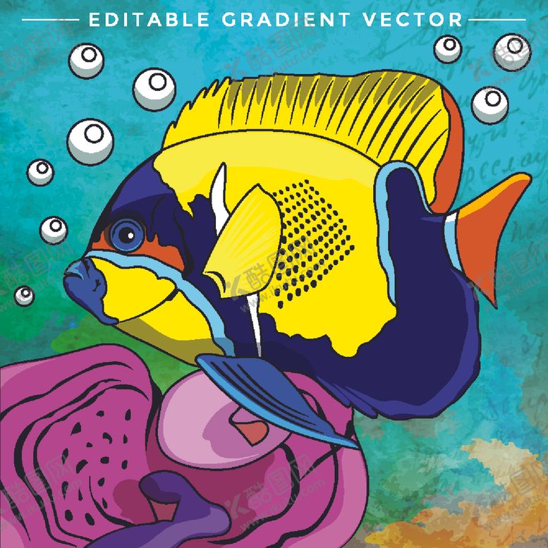 编号：63101510090103463182【酷图网】源文件下载-海底世界插画