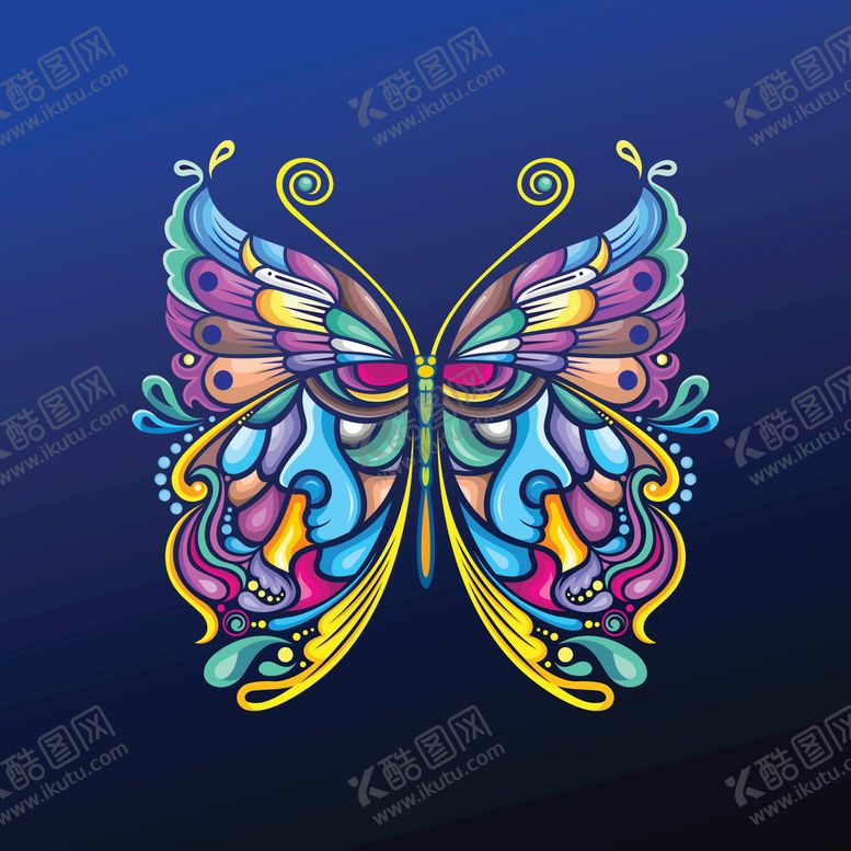 编号：24276710171315044952【酷图网】源文件下载-卡通蝴蝶