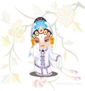 国潮人物手绘古代女子古风素材
