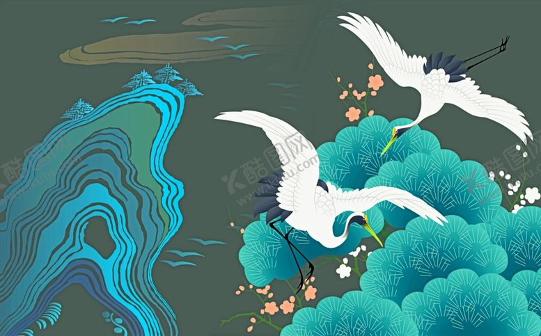 编号：50255106301000153995【酷图网】源文件下载-国潮背景元素