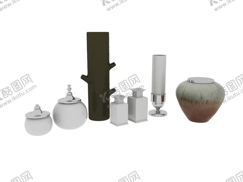 编号：74154501310518519827【酷图网】源文件下载-罐子3d模型