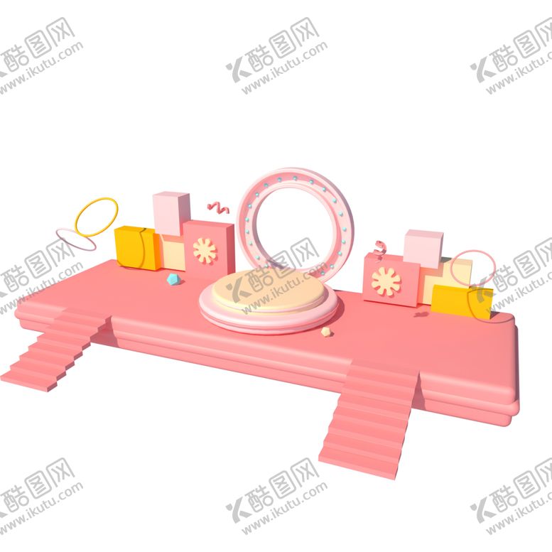 编号：48493410121046273040【酷图网】源文件下载-化妆品电商展示台BB霜3D