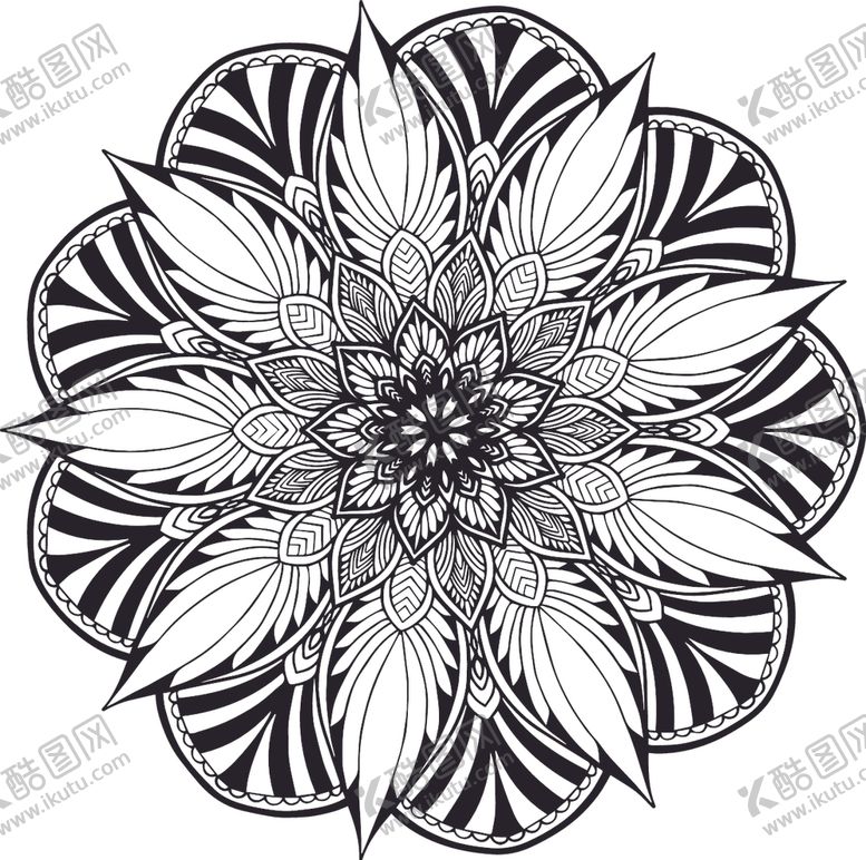 编号：62318109200622324291【酷图网】源文件下载-曼陀罗花纹