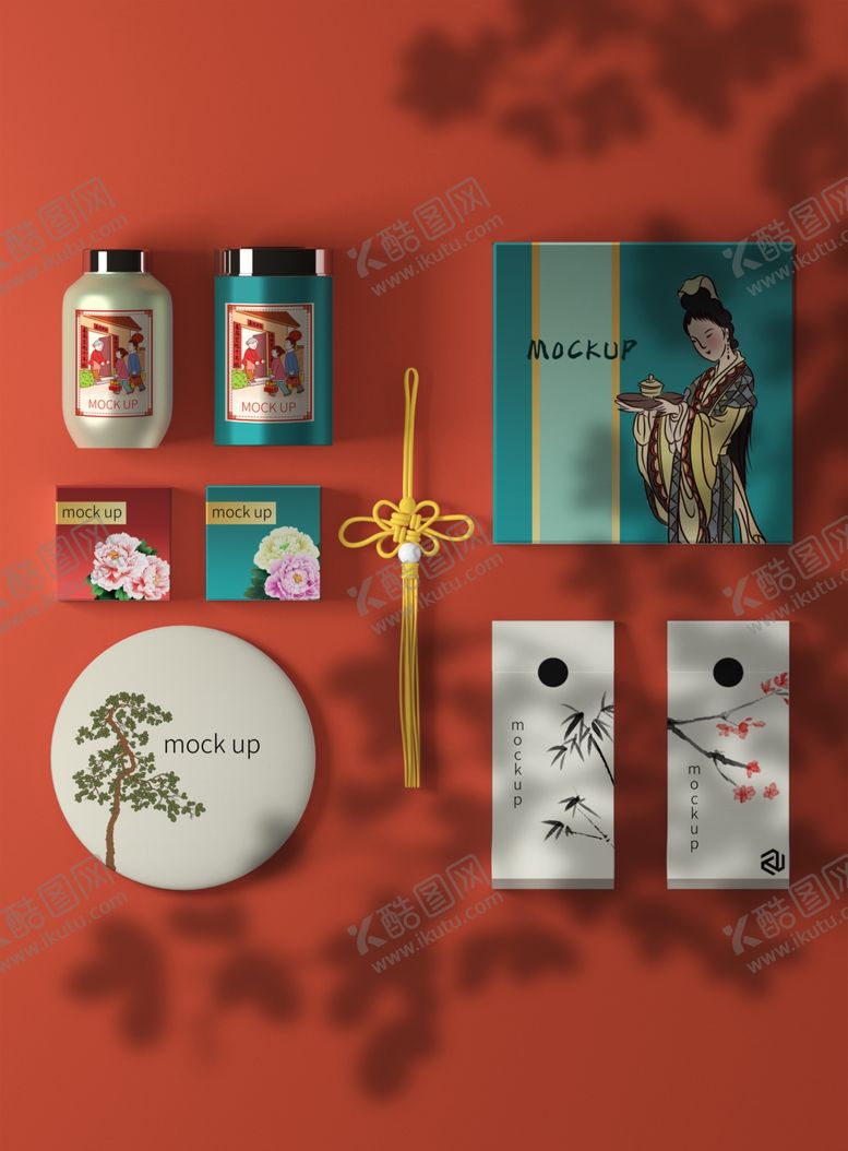 编号：29080002150549558688【酷图网】源文件下载-中式传统文创包装样机