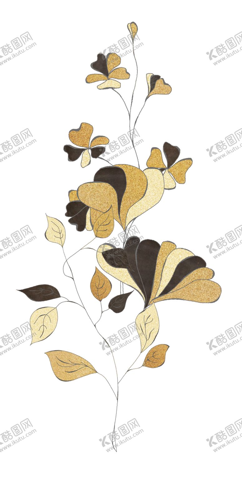编号：81237009281350543085【酷图网】源文件下载-简约手绘花叶