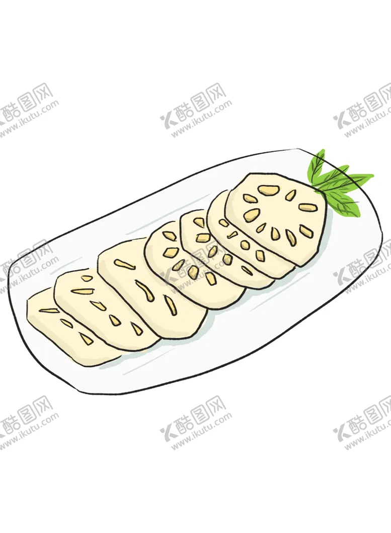 编号：63804210030533098675【酷图网】源文件下载-手绘卡通动漫火锅食材莲藕藕片