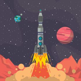 外太空宇航员主题插画