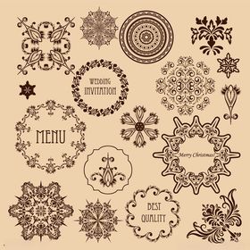 复古花纹装饰图案集合