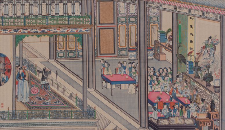 编号：31980005082309173413【酷图网】源文件下载-红楼梦场景精美工笔画