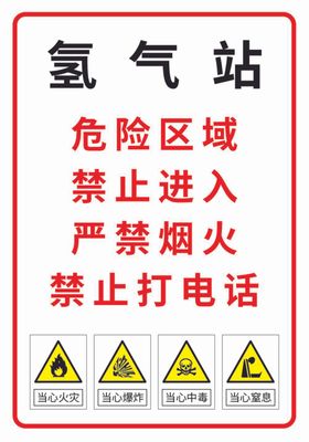 氢气站警示标识