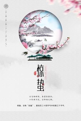 中国风惊蛰海报