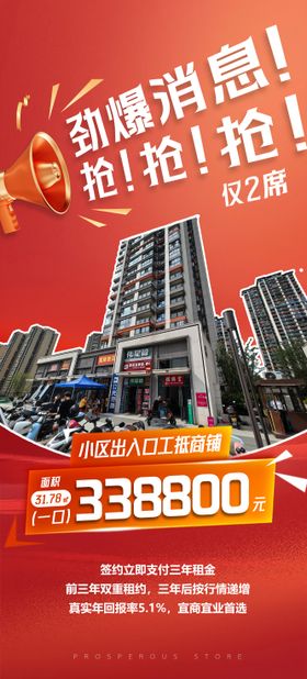 火爆热销商铺海报