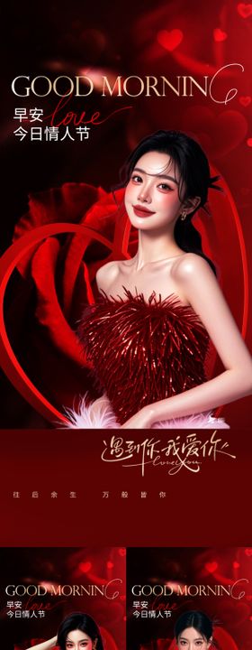 医美情人节早安海报