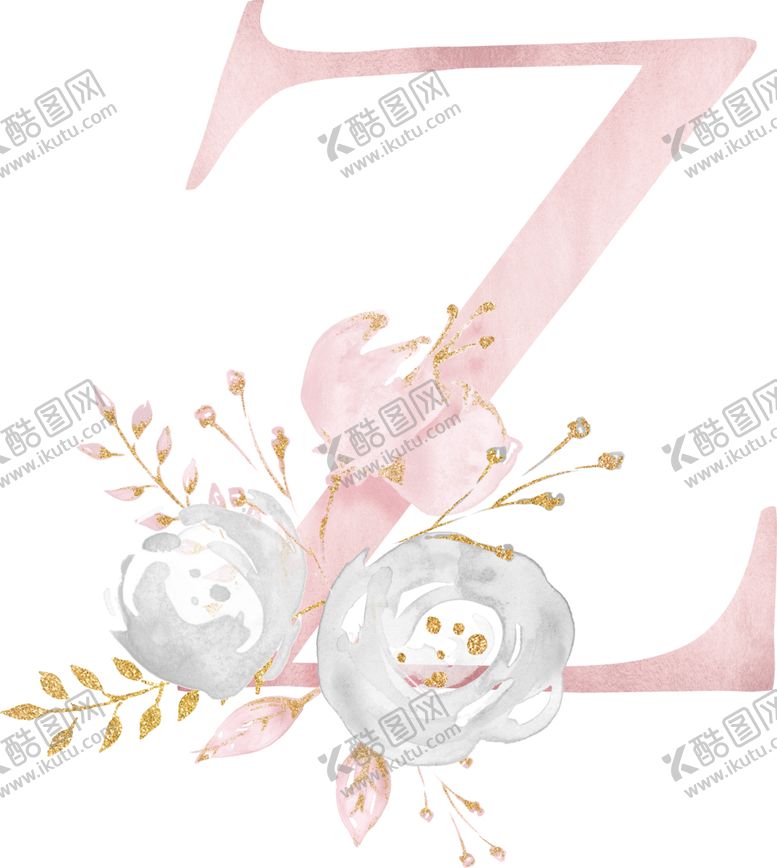 编号：52713207140552478325【酷图网】源文件下载-鲜花字母数字素材