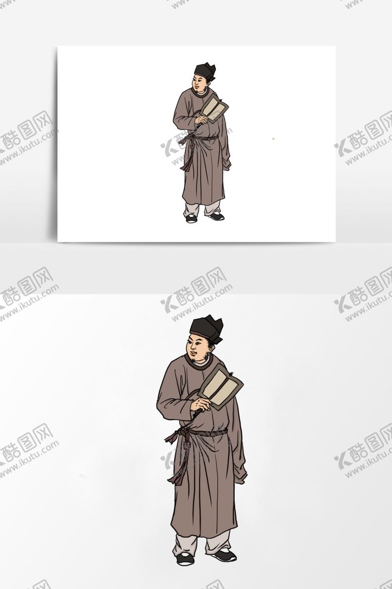 编号：65607510041341488439【酷图网】源文件下载-淡彩国画人物