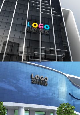 玻璃外墙LOGO样机