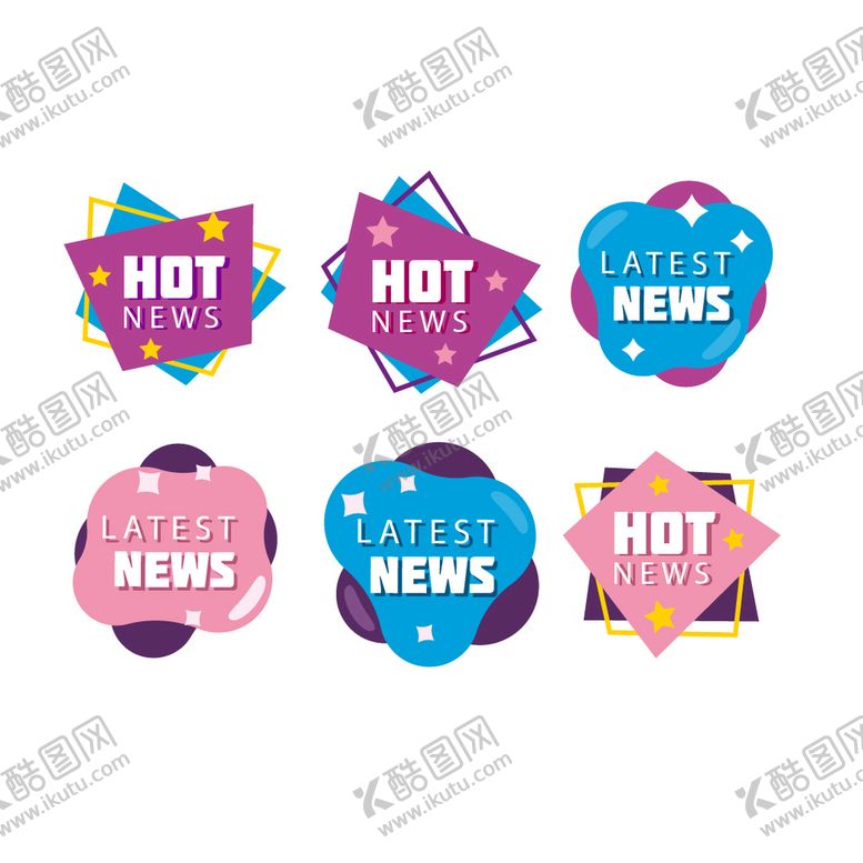 编号：96158309150418111039【酷图网】源文件下载-彩色标签简约边框