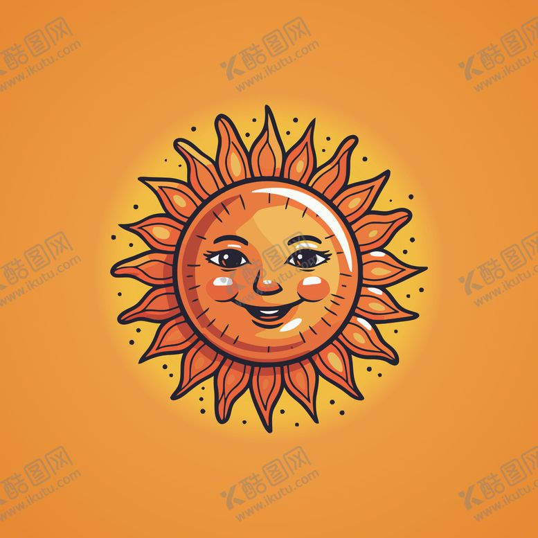 编号：51244802042302004013【酷图网】源文件下载-可爱太阳卡通绘画儿童插画