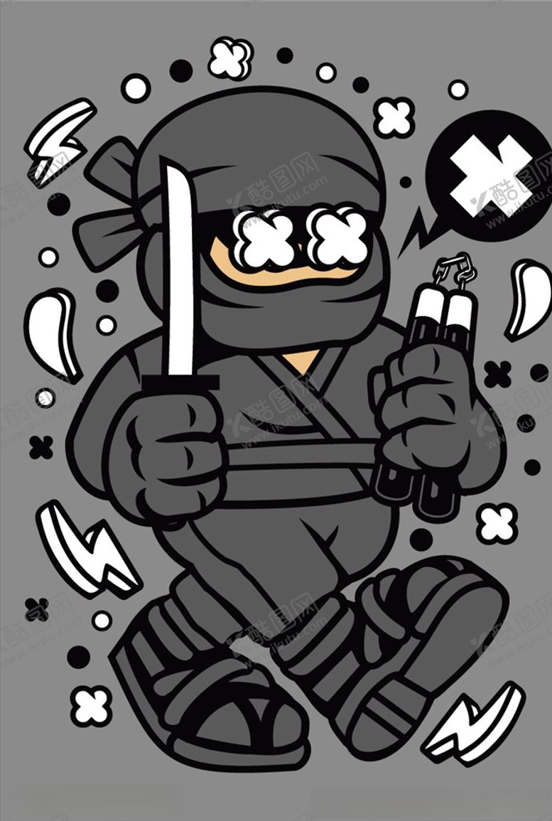 编号：42608503300704177843【酷图网】源文件下载-卡通人物漫画T恤印花矢量