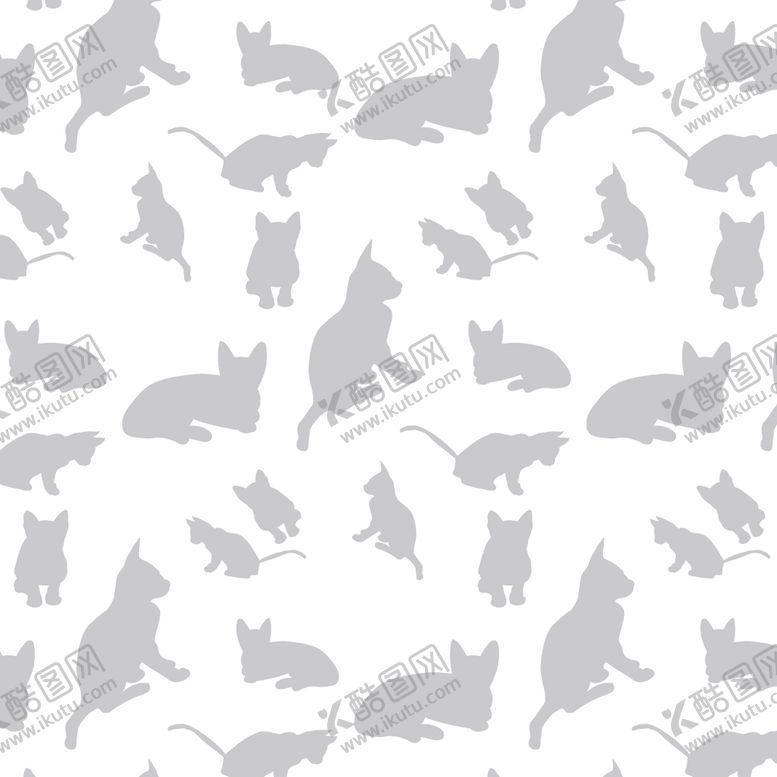 编号：78498610310830488559【酷图网】源文件下载-卡通猫印花