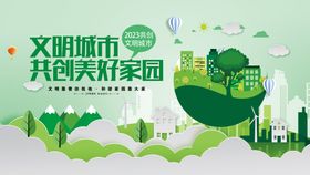 文明城市背景围挡环保创建