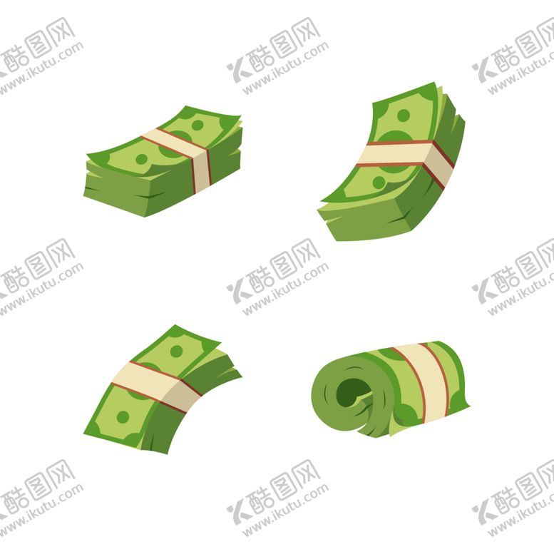 编号：55359501121944315681【酷图网】源文件下载-美元纸币矢量素材