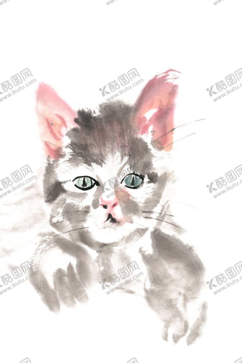 编号：31170409220056323150【酷图网】源文件下载-水彩猫咪