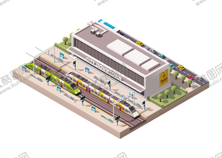 编号：20390407081626297496【酷图网】源文件下载-矢量立体3d等距景观