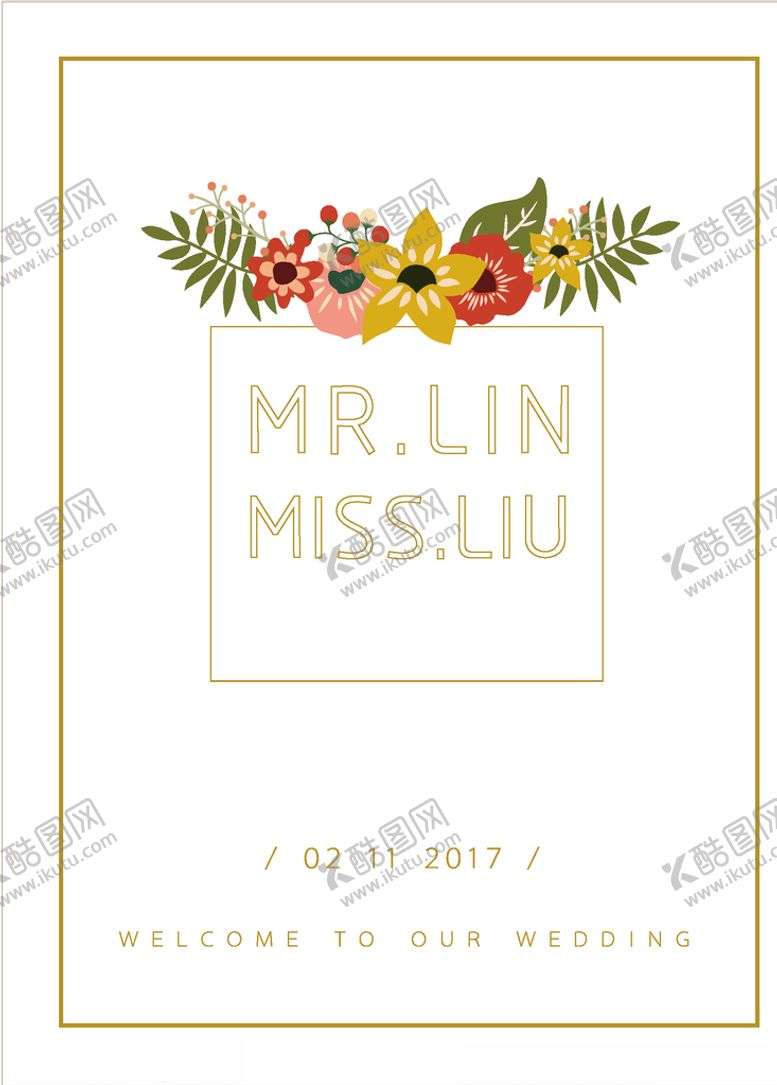 编号：53665510061454087346【酷图网】源文件下载-香槟色迎宾水牌