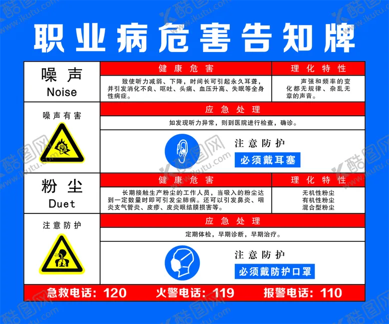 编号：35015211051919124142【酷图网】源文件下载-职业病危害告知牌