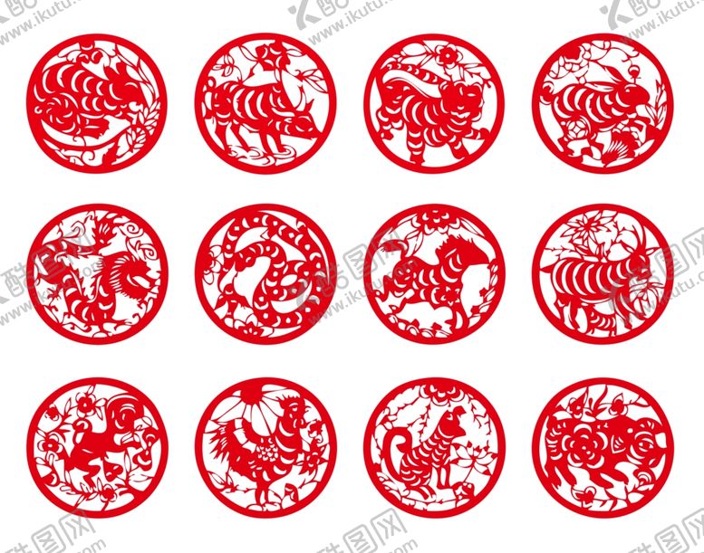 编号：97571907080801074023【酷图网】源文件下载-12生肖