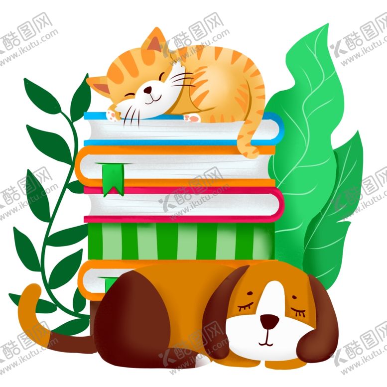 编号：92247209282006071872【酷图网】源文件下载-卡通狗和猫