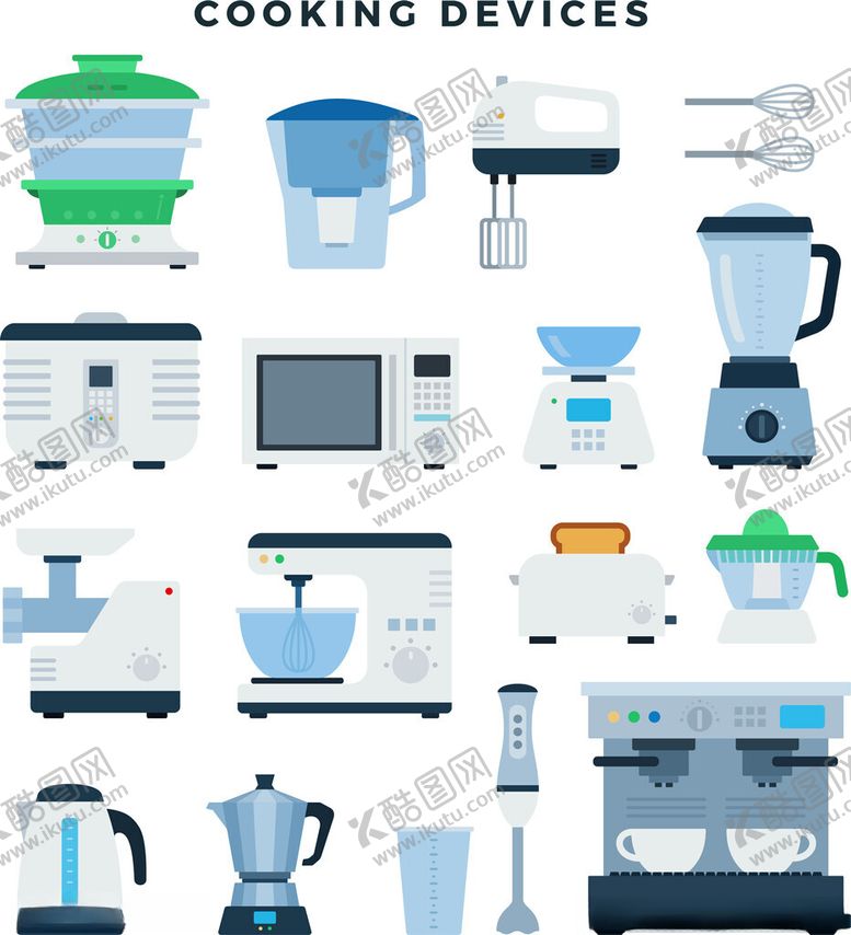 编号：86155611171307401090【酷图网】源文件下载-多样烹饪设备集合展示
